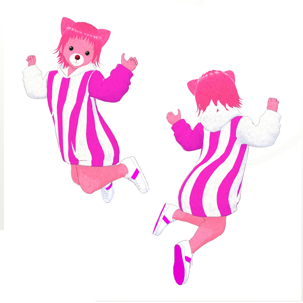 vrchat(PC)向けアバター「クリスティン」黒目のかわいい子ぐまタイプです