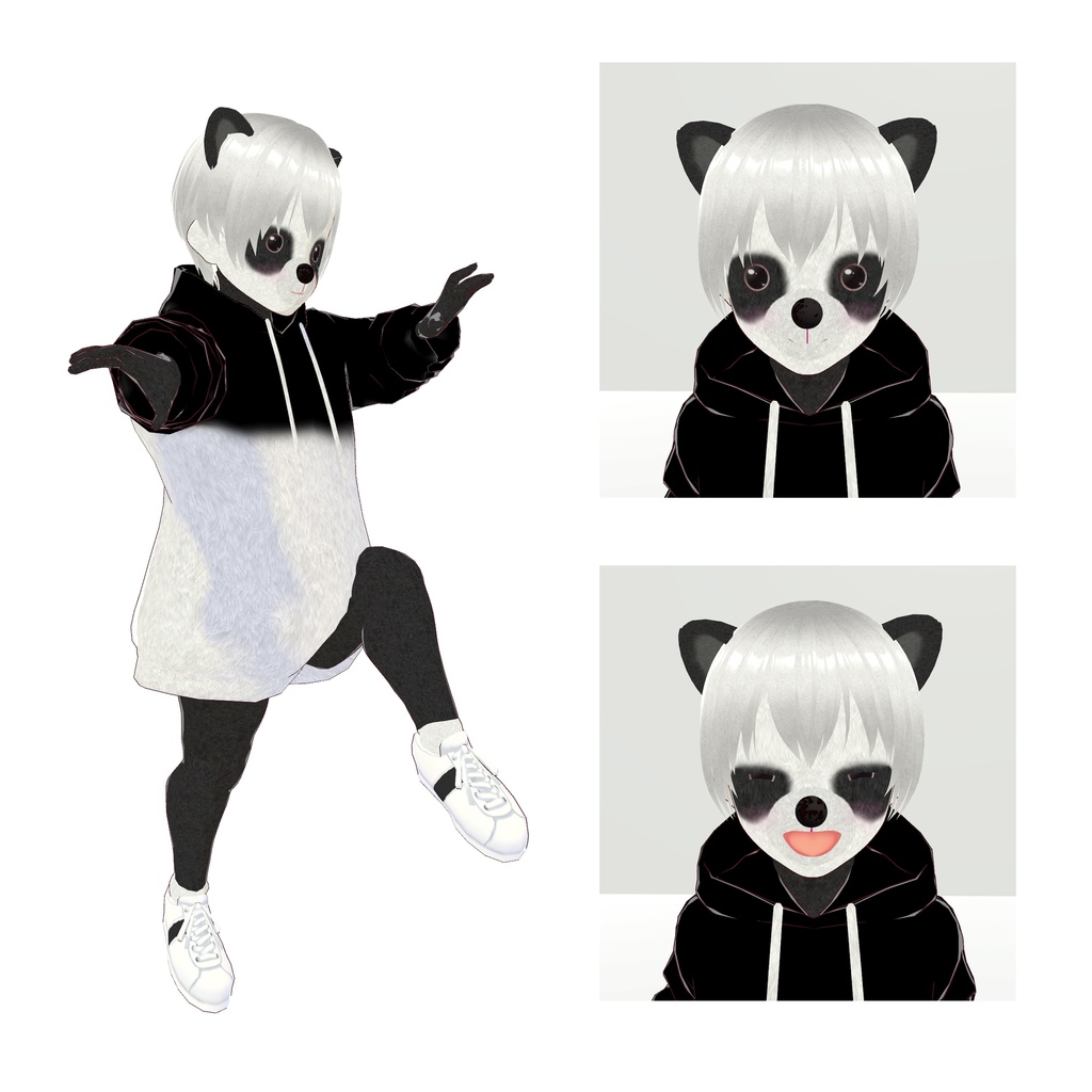 vrvhat(PC)向けアバター「ファントム」パンダの男の子です