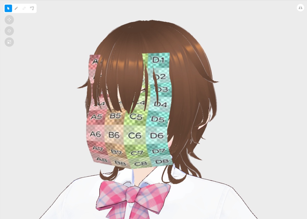 【はね毛】はね毛を利用したフェイスアクセサリーテンプレート【VroidStudio】