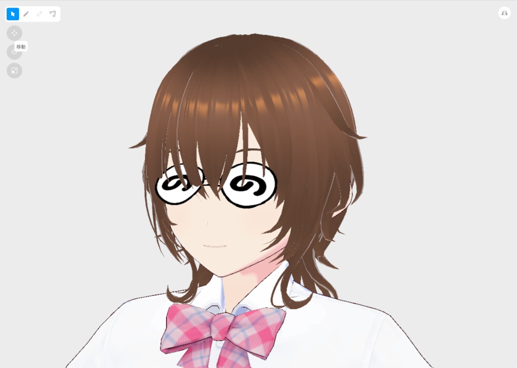 【はね毛】はね毛を利用したフェイスアクセサリーテンプレート【VroidStudio】