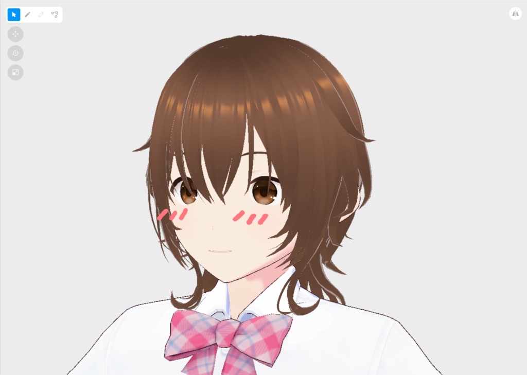 【はね毛】はね毛を利用したフェイスアクセサリーテンプレート【VroidStudio】