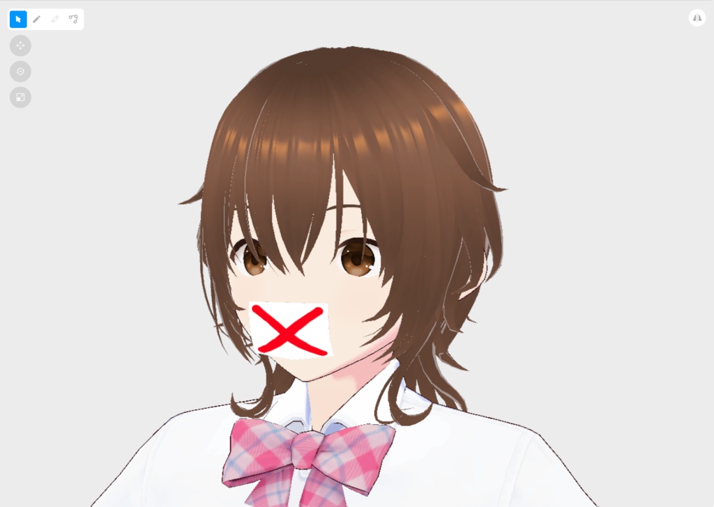 【はね毛】はね毛を利用したフェイスアクセサリーテンプレート【VroidStudio】