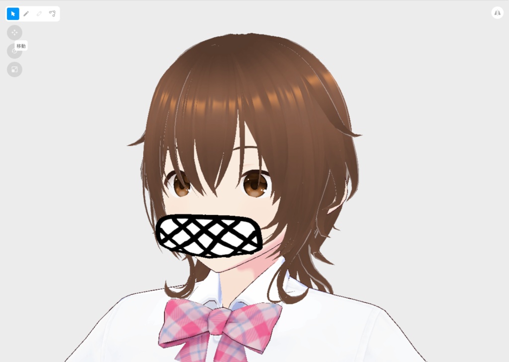 【はね毛】はね毛を利用したフェイスアクセサリーテンプレート【VroidStudio】