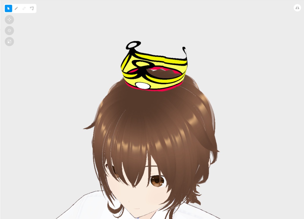 【はね毛】はね毛を利用した王冠(小)アクセサリーテンプレート【VroidStudio】