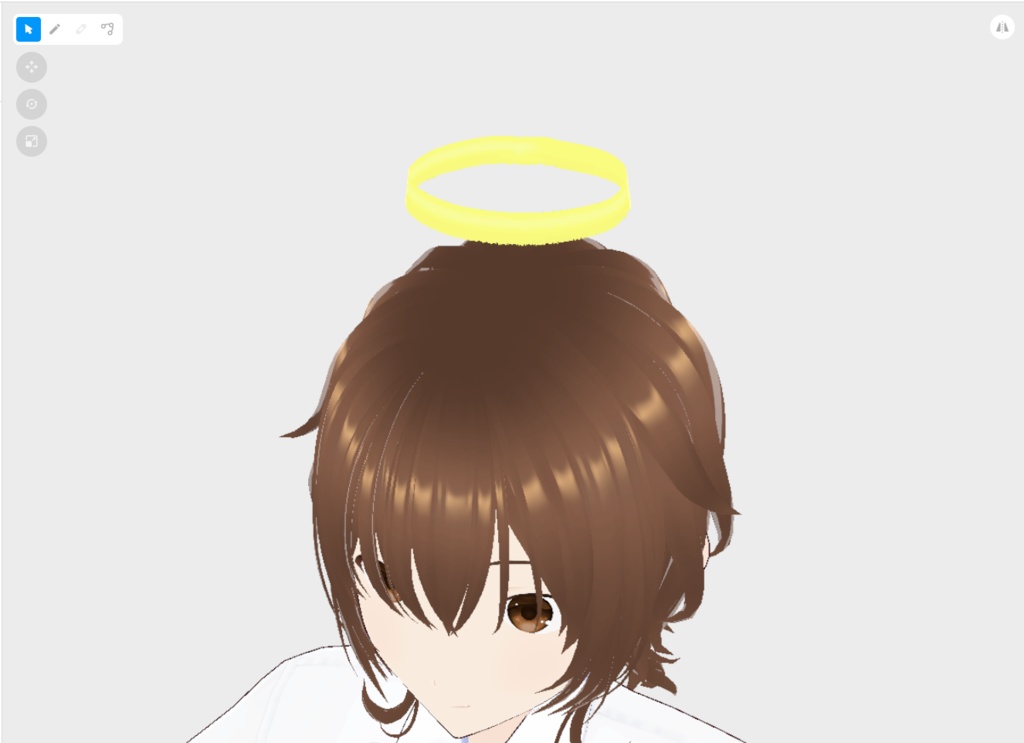 【はね毛】はね毛を利用した王冠(小)アクセサリーテンプレート【VroidStudio】