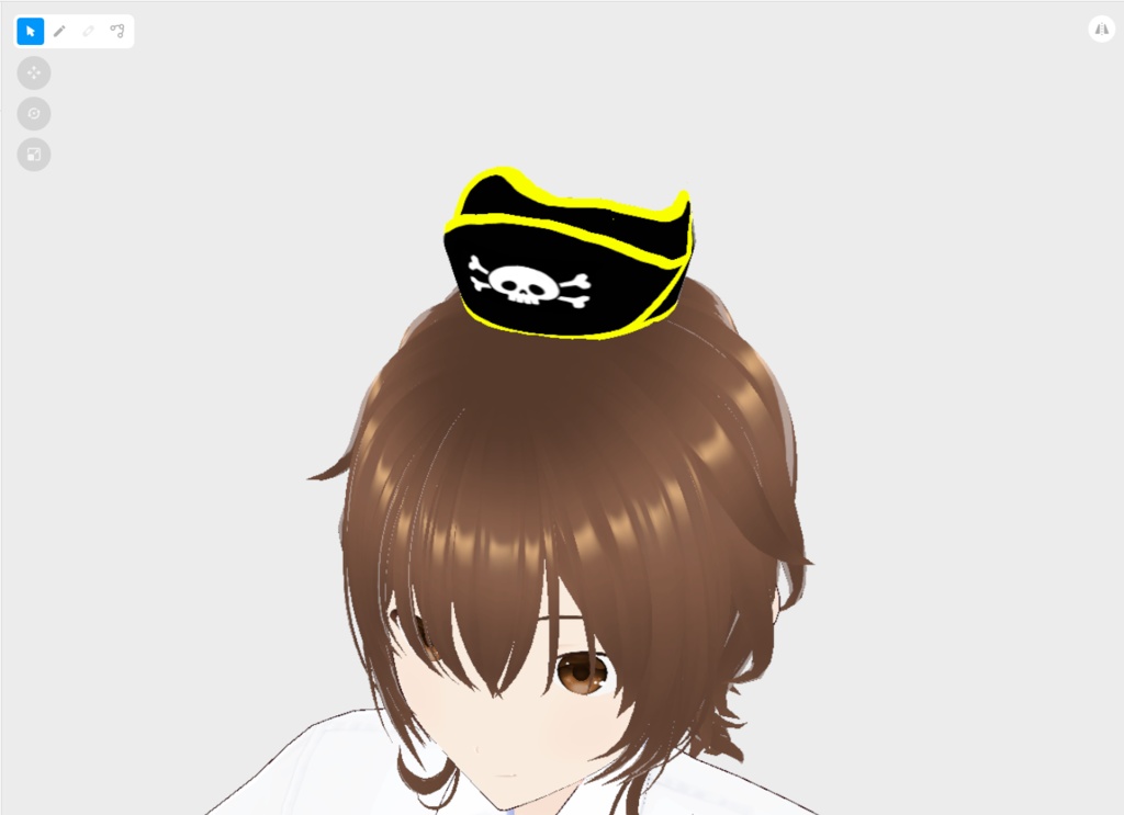 【はね毛】はね毛を利用した王冠(小)アクセサリーテンプレート【VroidStudio】