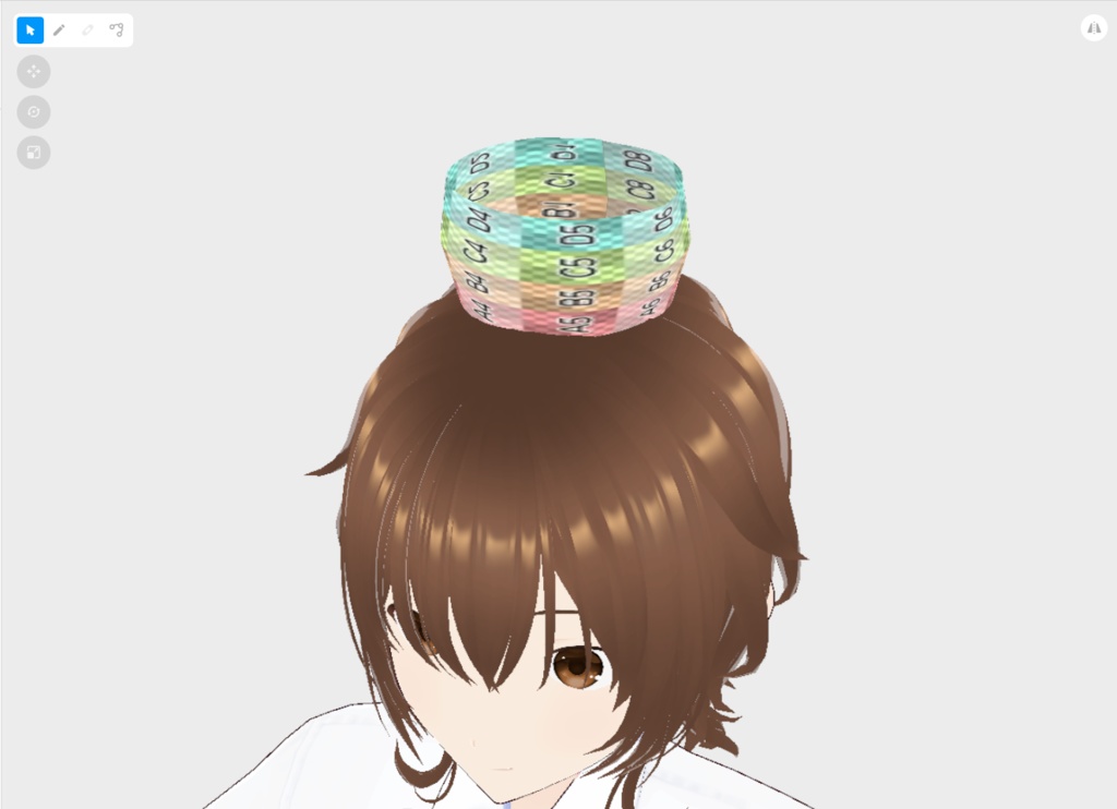 【はね毛】はね毛を利用した王冠(小)アクセサリーテンプレート【VroidStudio】