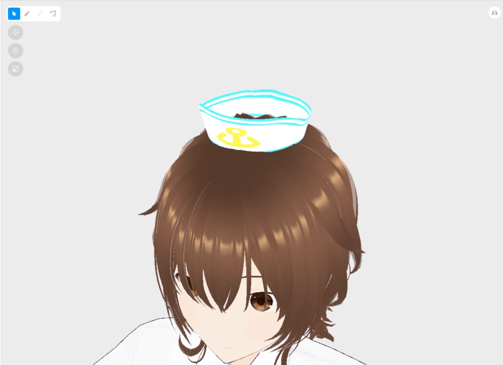 【はね毛】はね毛を利用した王冠(小)アクセサリーテンプレート【VroidStudio】