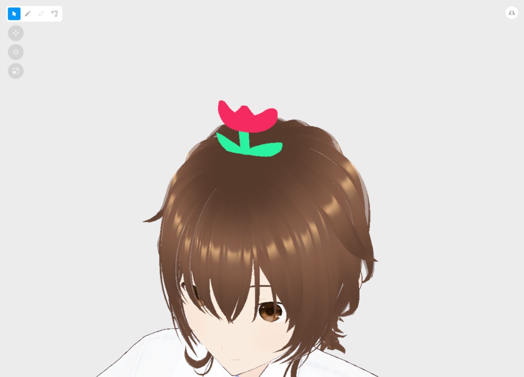 【はね毛】はね毛を利用した王冠(小)アクセサリーテンプレート【VroidStudio】