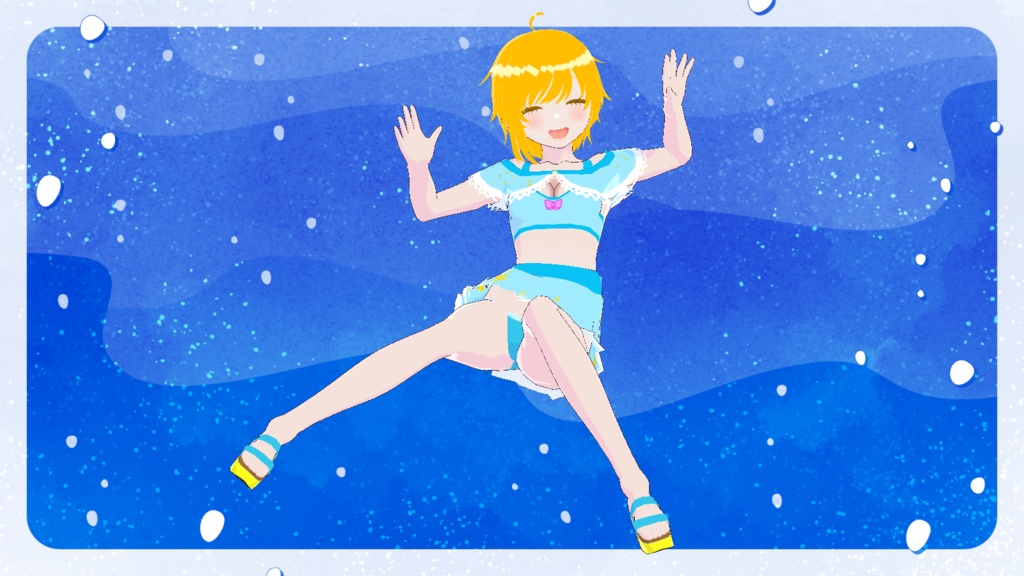 【VRM】フリル水着ちゃん【vroidstudio衣装】