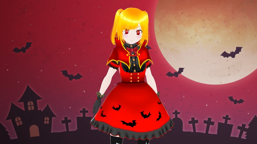 【VRM】ヴァンパイアちゃん【Vroid用衣装】