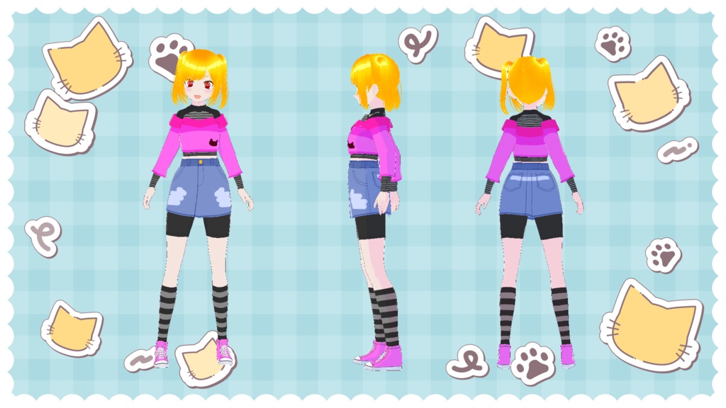 【VRM】ティーンカジュアルちゃん【Vroid用衣装】