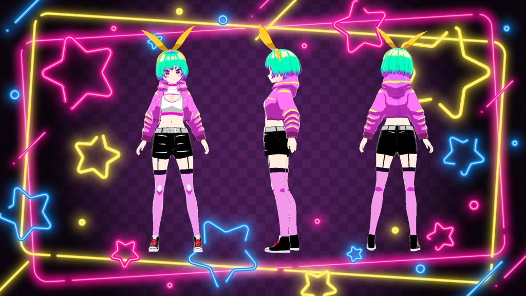 【VRM】フーディーちゃん【Vroid用衣装】