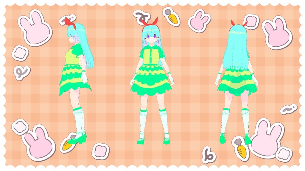 【VRM】アイドル風フリルちゃん【Vroid用衣装+xwear】