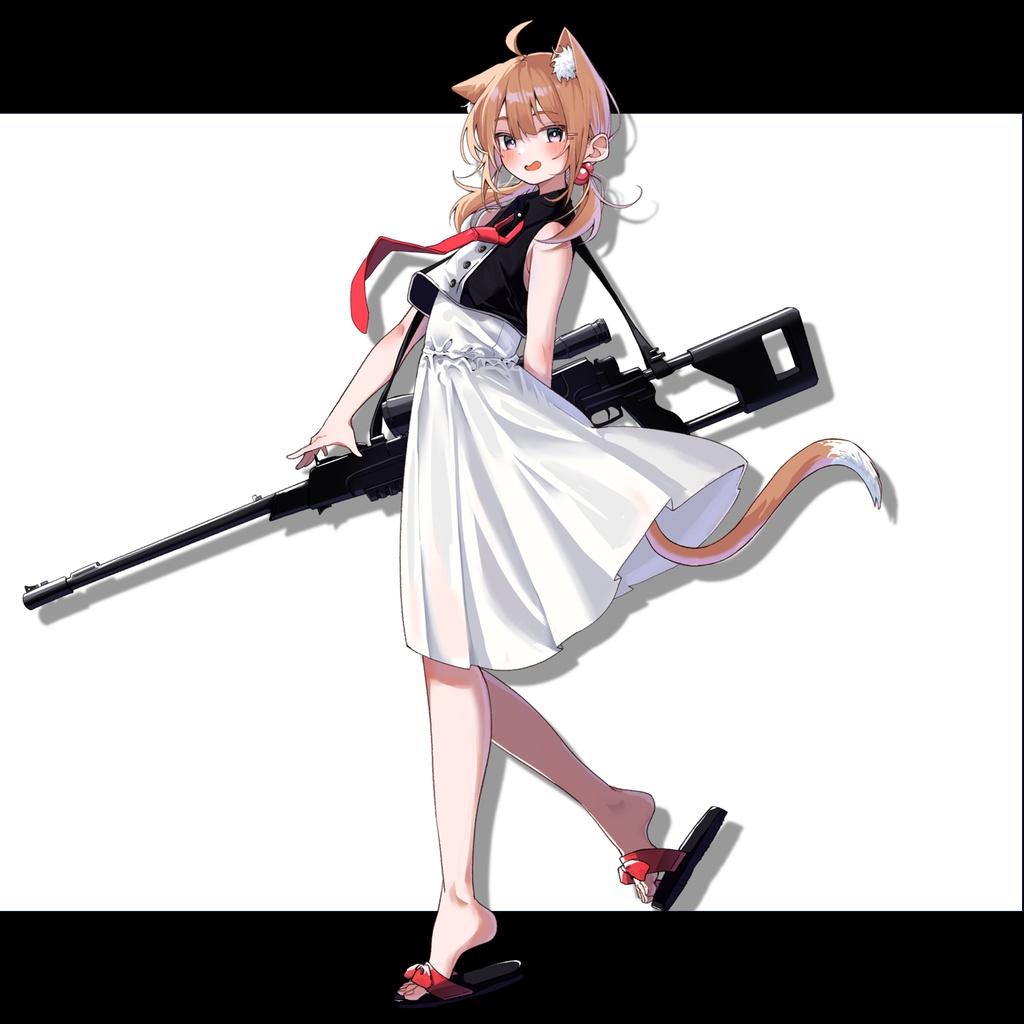 【無料版あり】フリー素材 立ち絵 ゲームやTRPG・配信等に使える!銃持ち少女!!