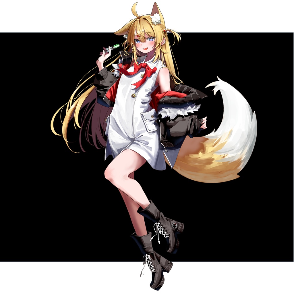 【無料版あり】フリー素材 立ち絵 ゲームやTRPG・配信等に使える!けもみみナース風少女!!