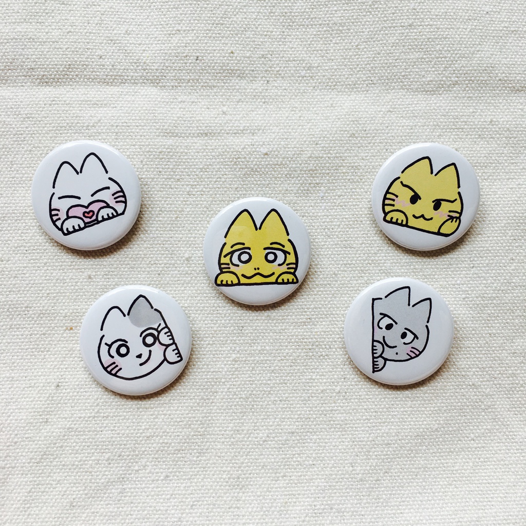 にゃんこ缶バッジ
