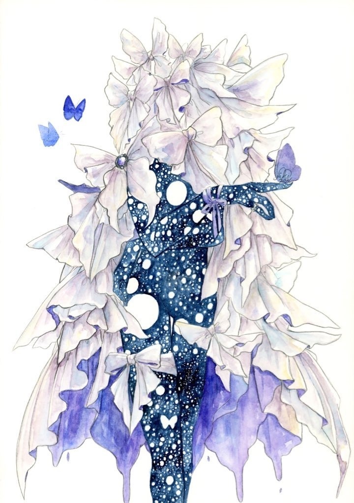 【水彩原画】むらがる