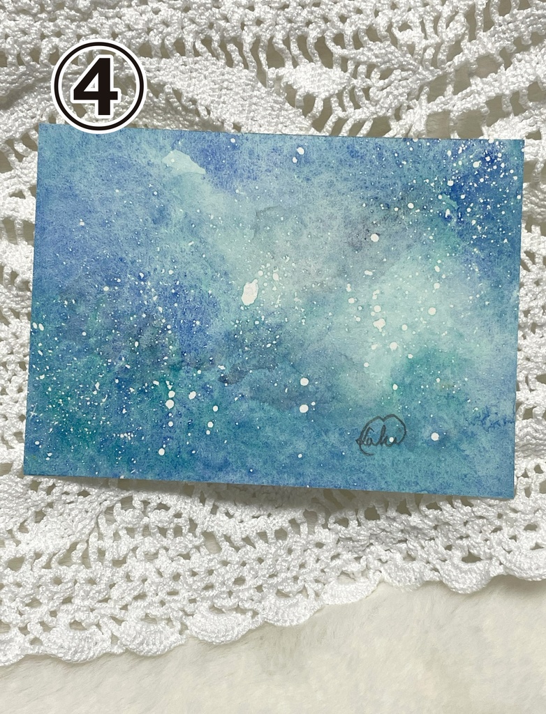 【額なし原画】星空practice・ATCサイズ