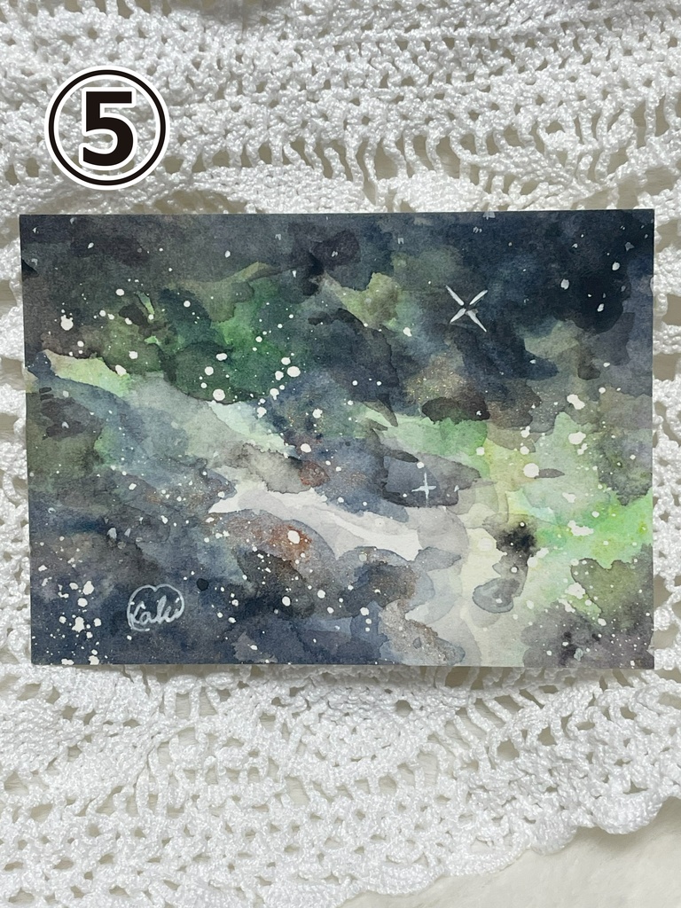 【額なし原画】星空practice・ATCサイズ