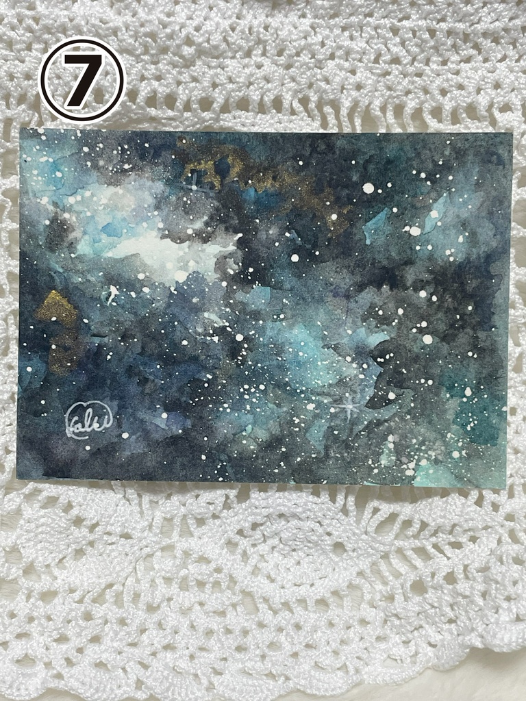 【額なし原画】星空practice・ATCサイズ