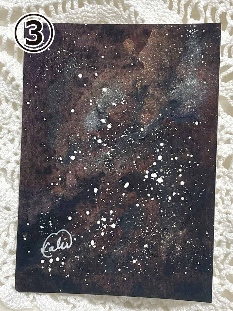 【額なし原画】星空practice・ATCサイズ