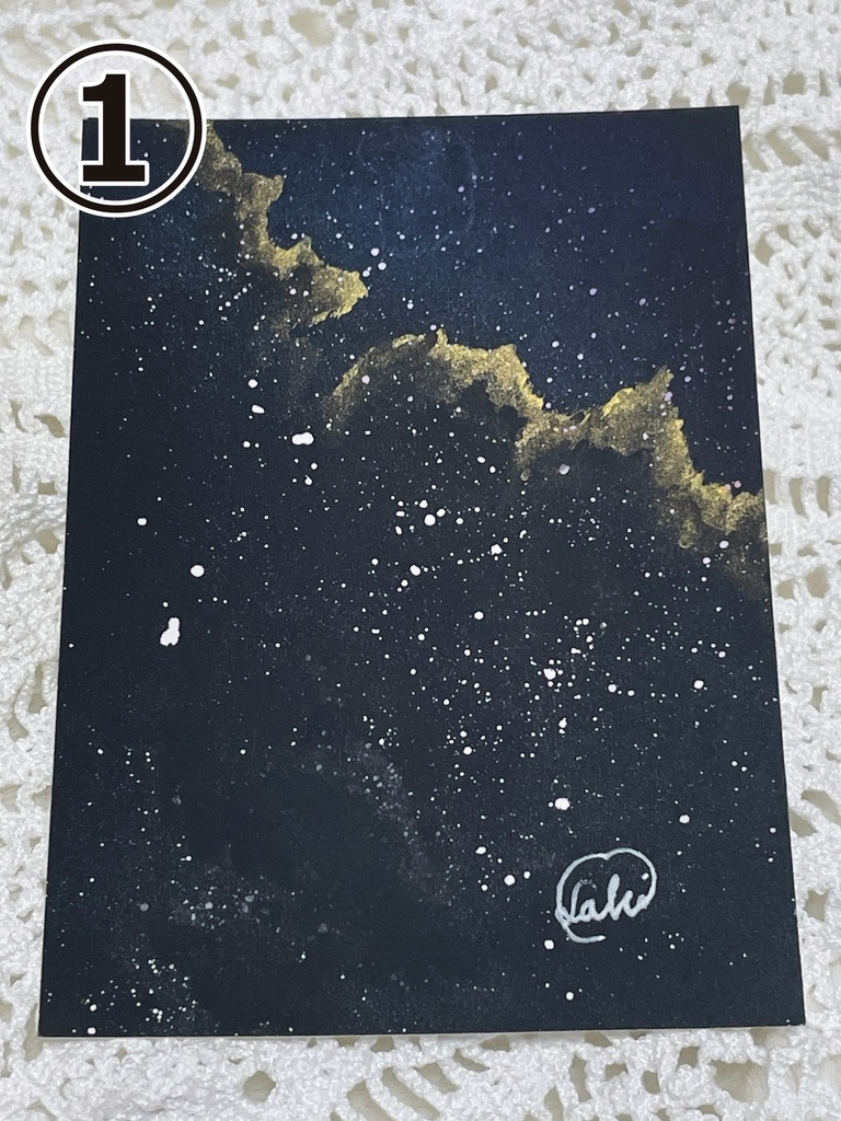 【額なし原画】星空practice・ATCサイズ