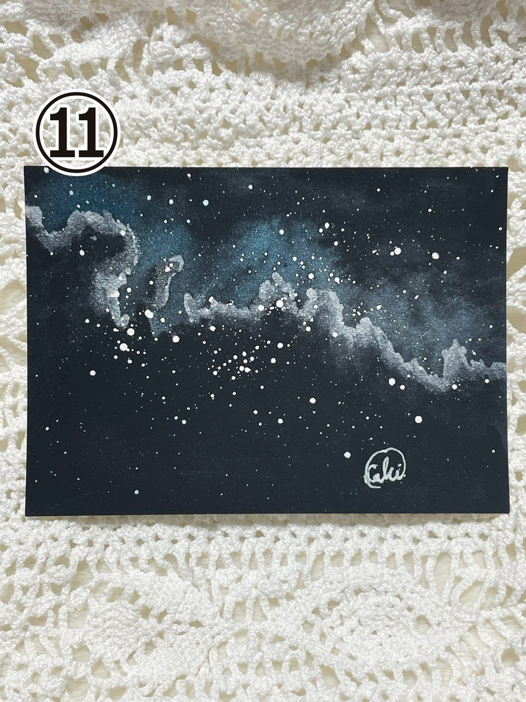 【額なし原画】星空practice・ATCサイズ