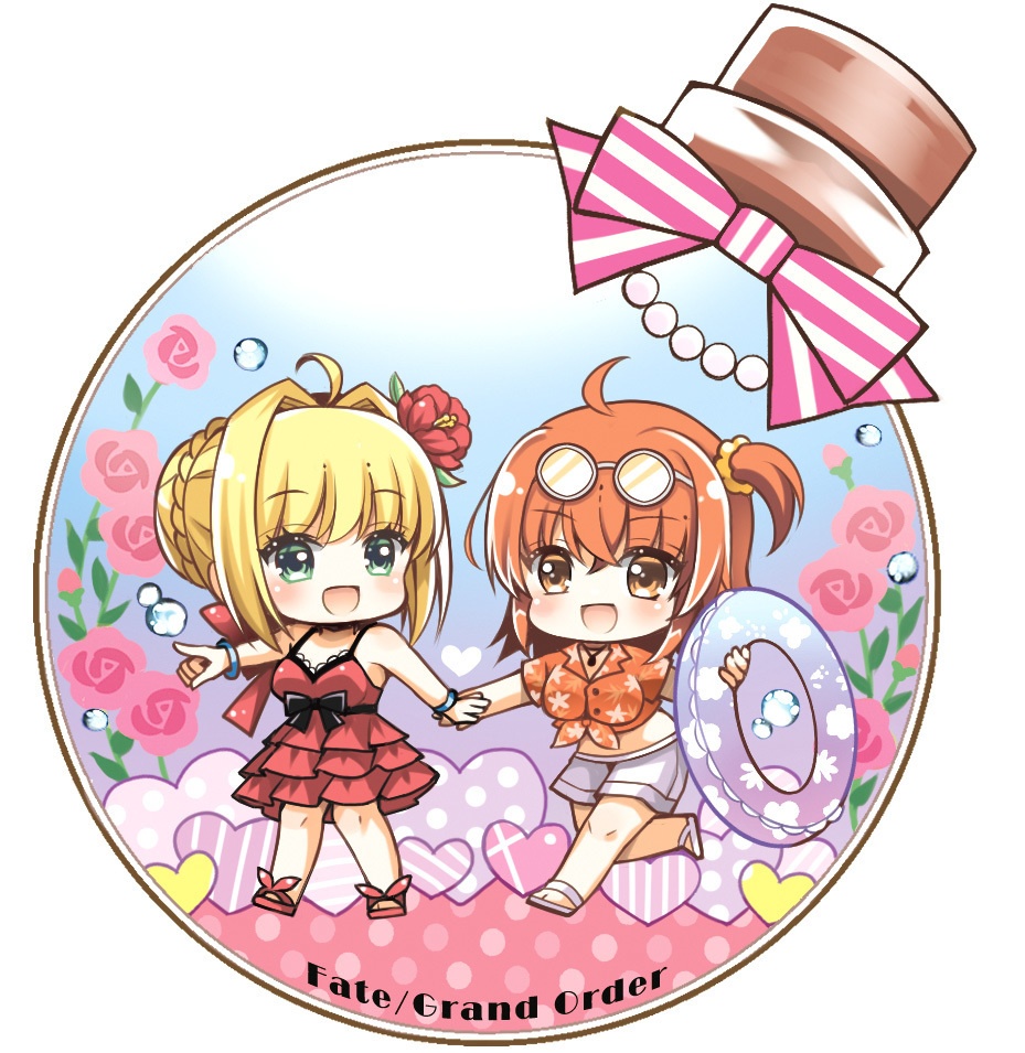 新作　ハーバリウム風ネロ＆ぐだ子アクキー