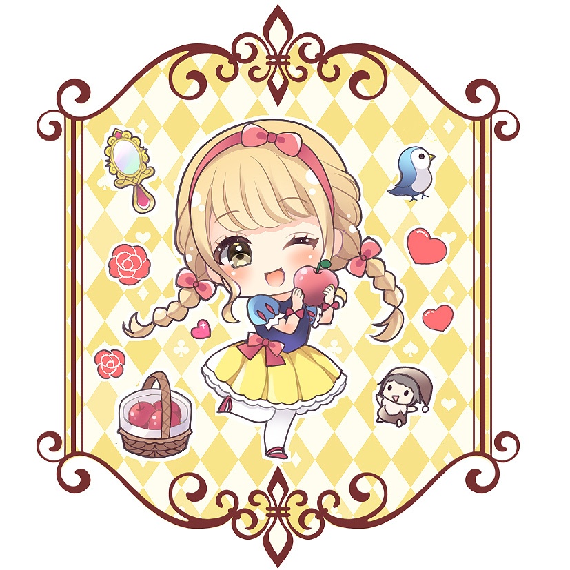 白雪姫モチーフ ことねオーロラアクリルキーホルダー