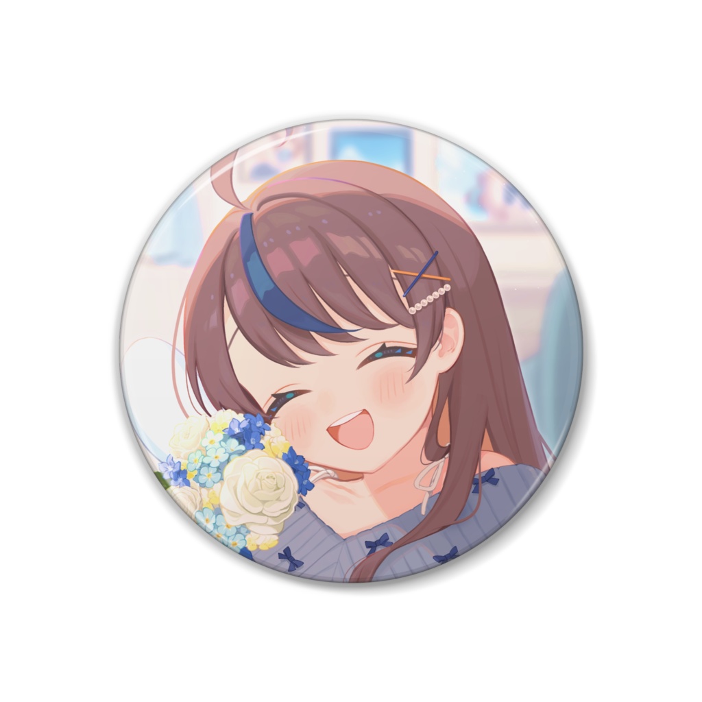 【1周年記念】にっこりver天羽ユウ缶バッジ