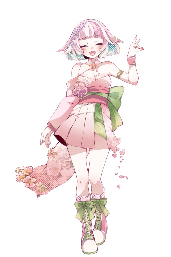 【一点物✨】春色狐ちゃんモチーフ立ち絵