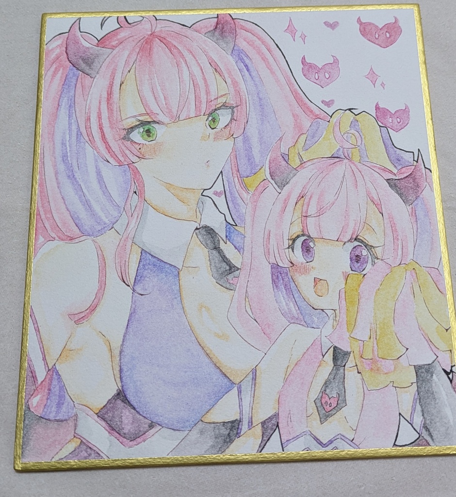 ミツモト親子/ミニ色紙