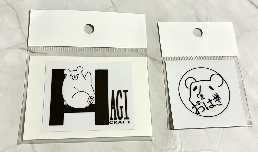 おはぎ＆はぎクラフトステッカー