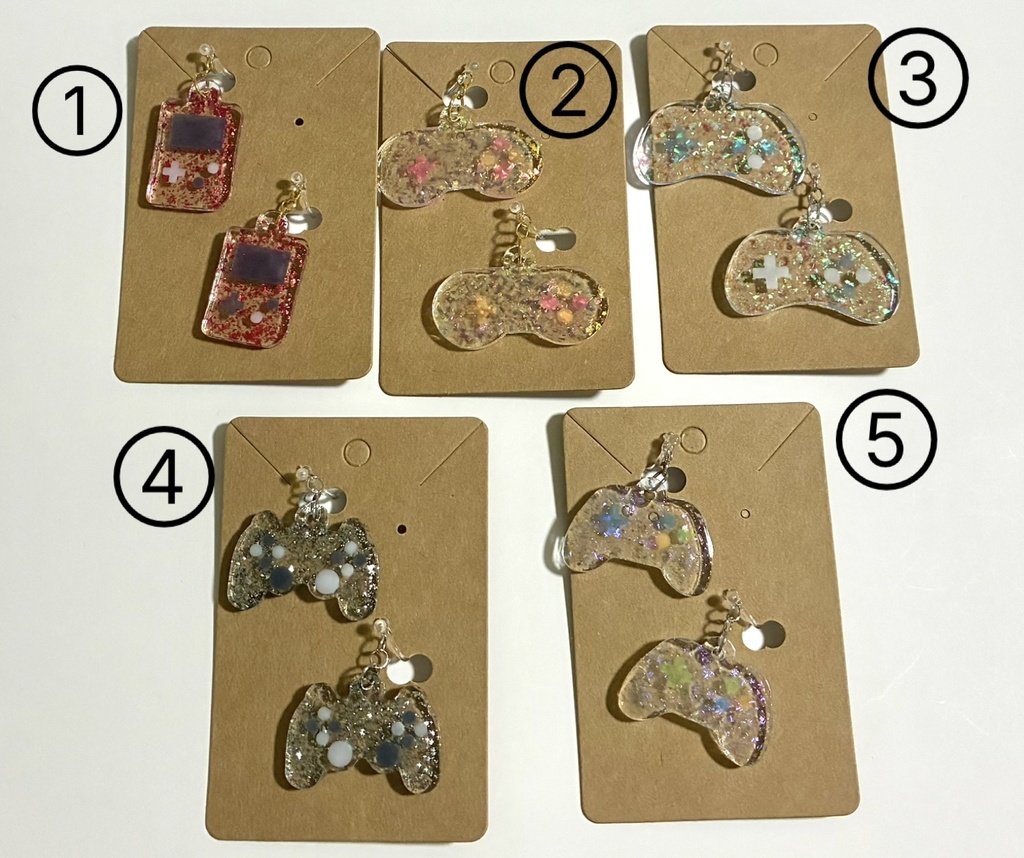 ゲーミングノンホールピアスシリーズ ②蓄光ラメ