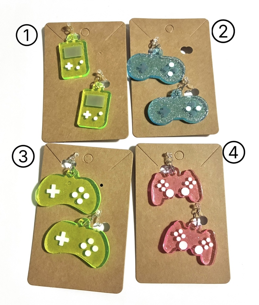 ゲーミングノンホールピアスシリーズ③ネオンラメ