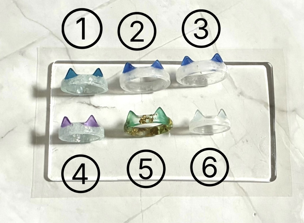 おはぎの指輪シリーズ②ねこ耳リング