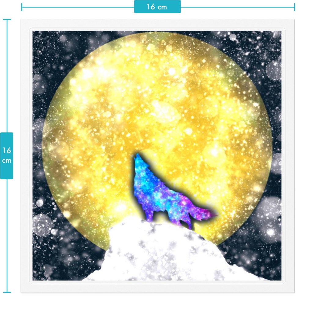ステッカー ヨルガミサマ(オオカミ)
