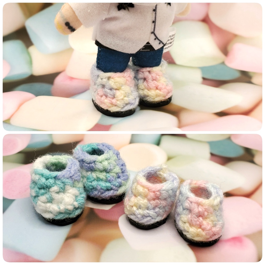 フード付きケープ&ニットブーツ