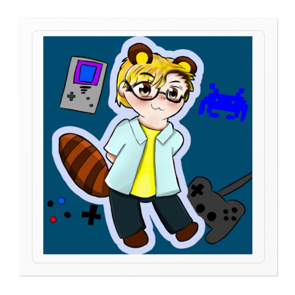 薬師寺陽一ステッカー【タヌキVer.】