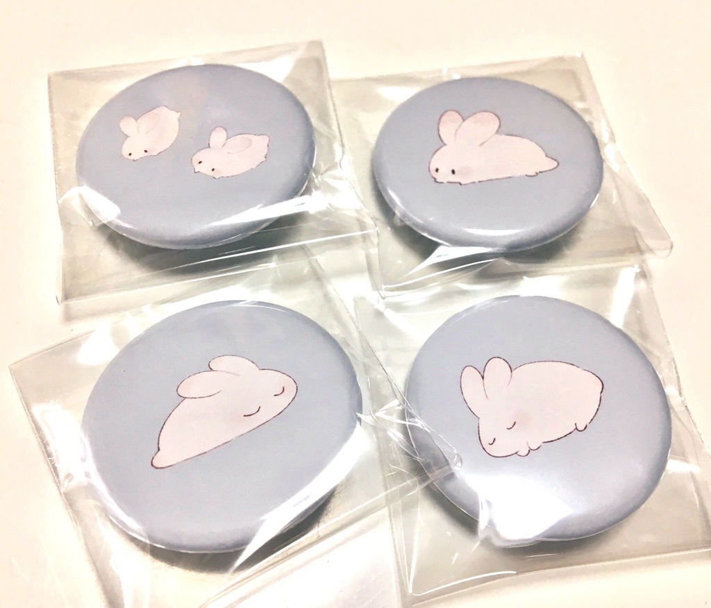 缶バッジ そらとぶうさぎ 
