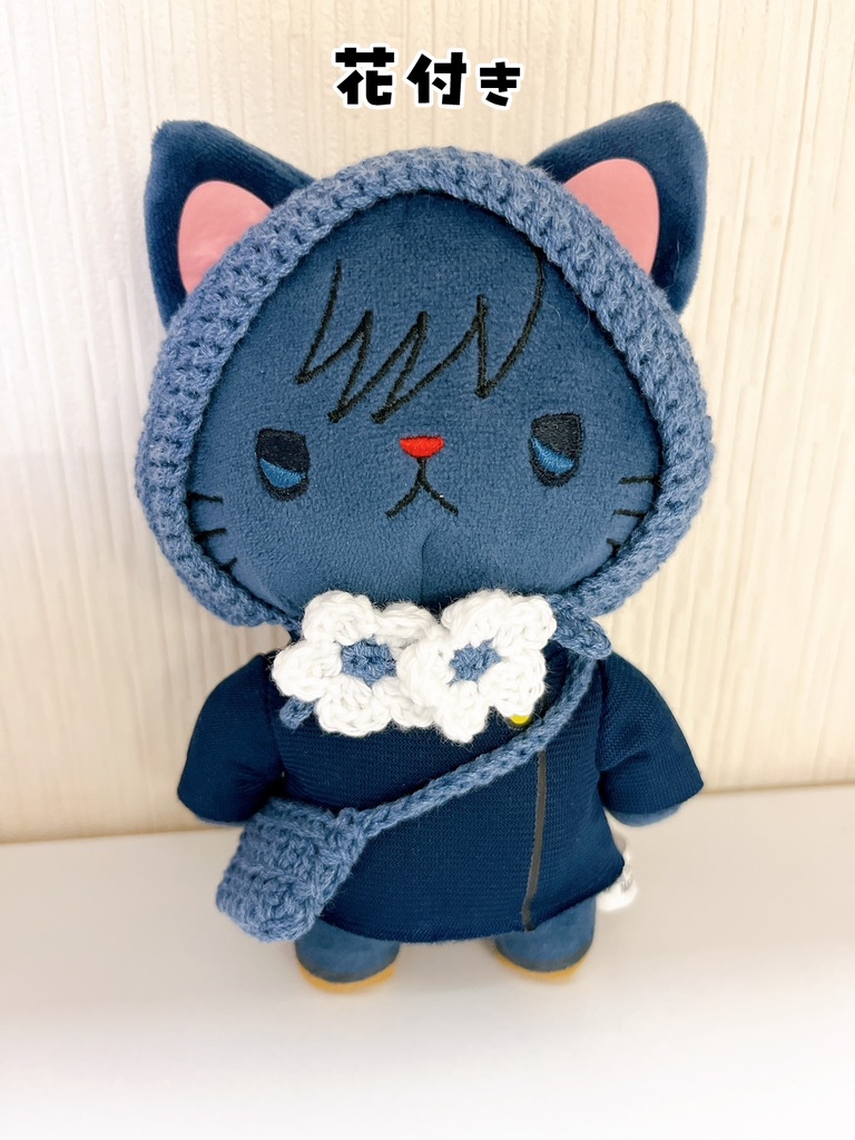 【with cat】デニム風ほっかむりとポシェットのセット