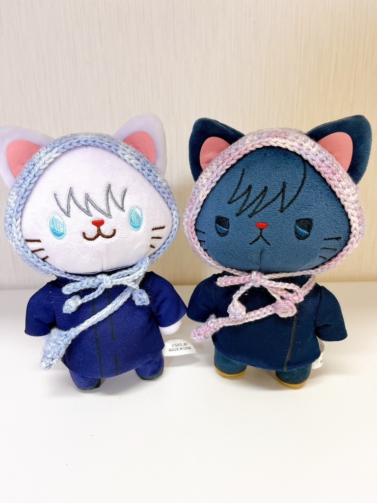 【with cat】ウオッシャブルコットンのほっかむりとポシェットのカップルセット(6種類)