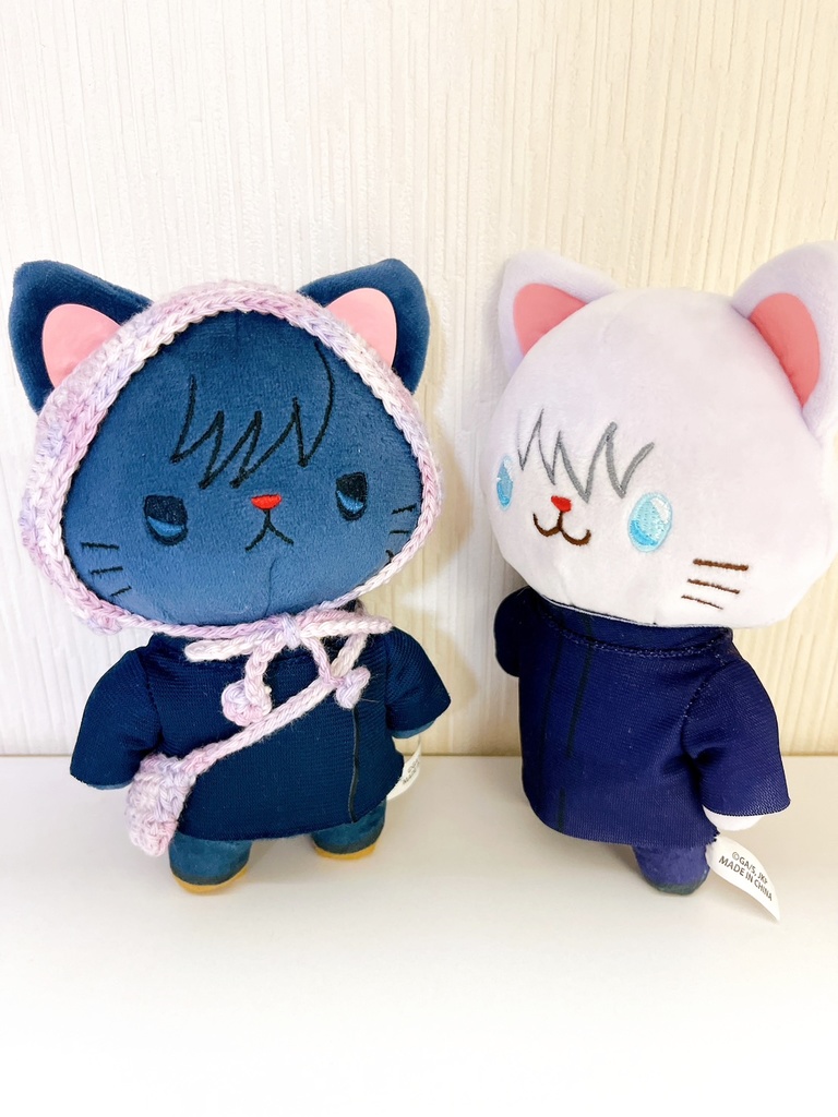 【with cat】ウオッシャブルコットンのほっかむりとポシェットのセット（シンプル）