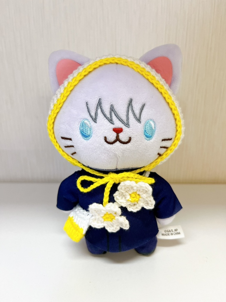 【with cat】バイカラーのほっかむりとポシェットのセット