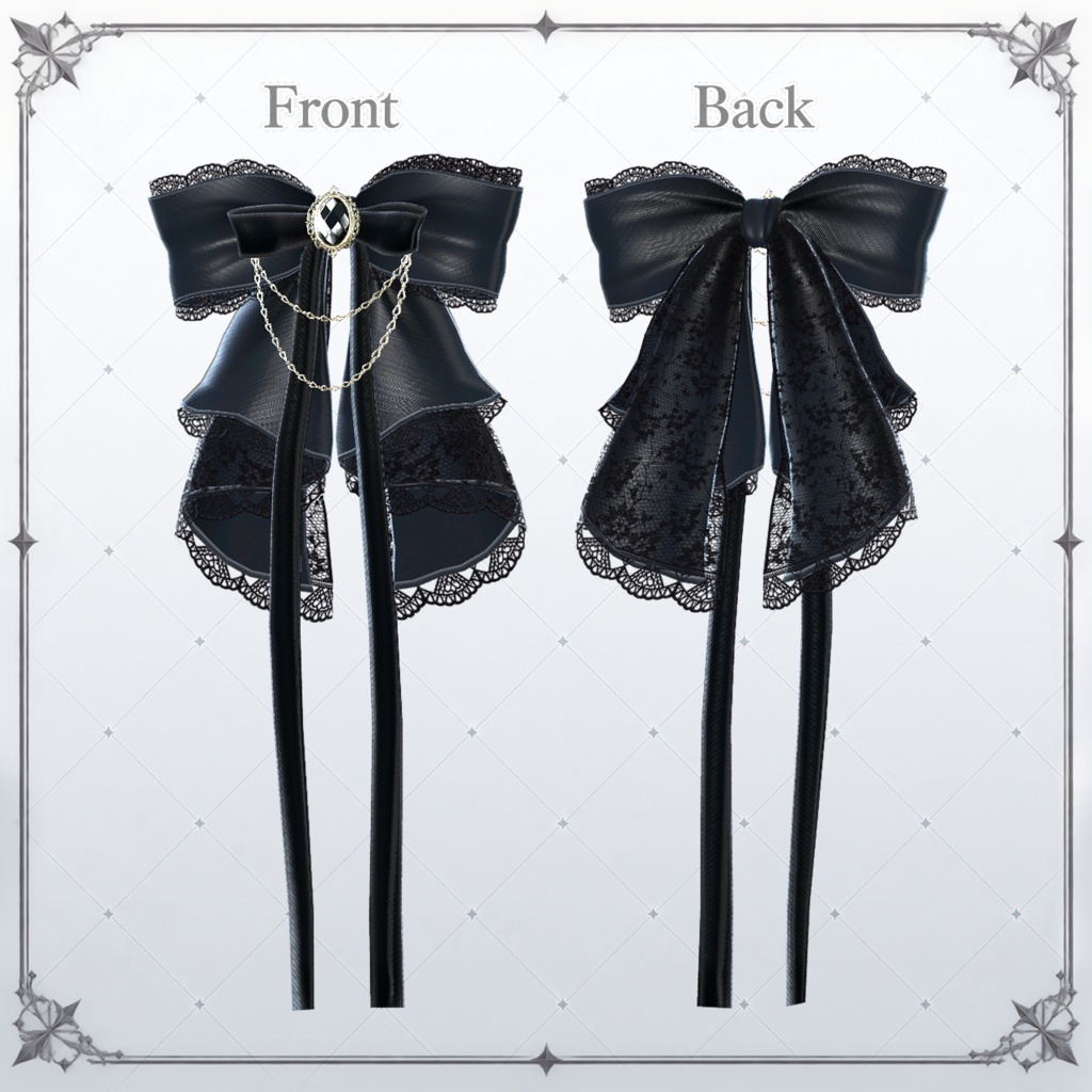 Satin×Lace Ribbon【サテン×レースリボン】