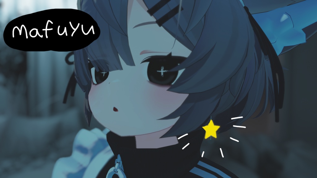 【20アバター対応】star & fur earrings set.