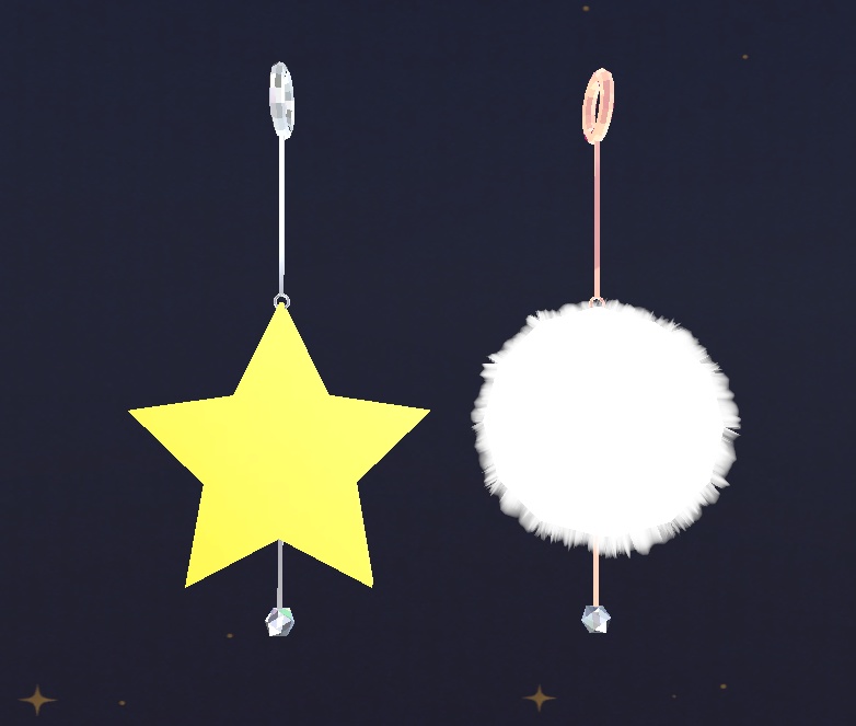 【20アバター対応】star & fur earrings set.