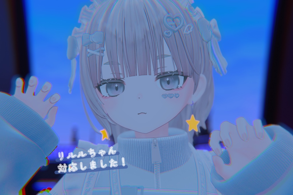 【20アバター対応】star & fur earrings set.