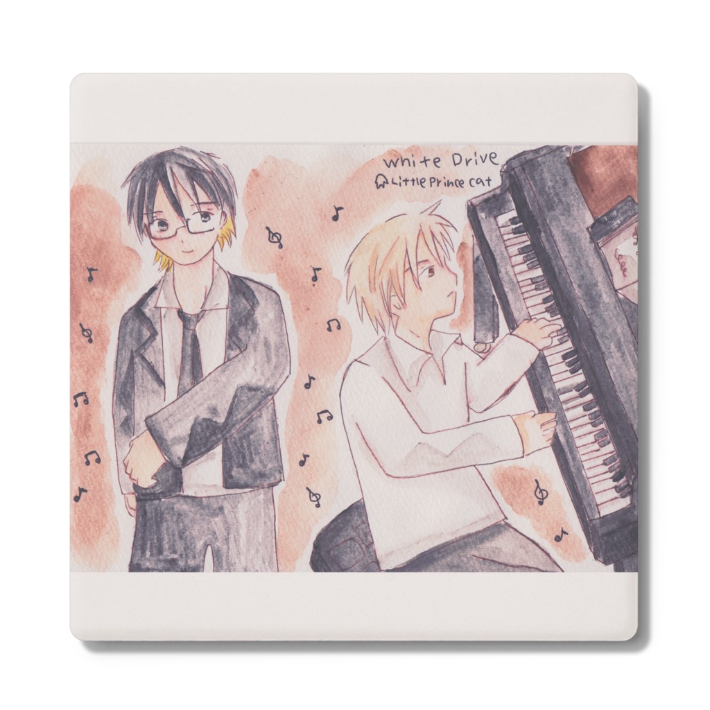 創作漫画white drive のコースター